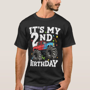 Kinder Monster LKW seinen 2. Geburtstag Junge zwei T-Shirt