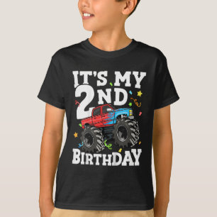 Kinder Monster LKW seinen 2. Geburtstag Junge zwei T-Shirt