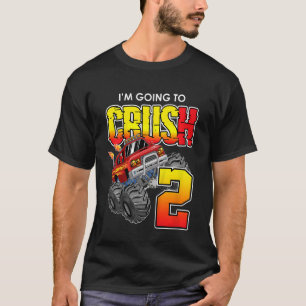 Kinder Monster Truck Geburtstag 2 Jahr 2. Geburtst T-Shirt