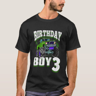 Kinder Monster Truck Geburtstag Junge ist 3 Kinder T-Shirt