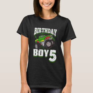 Kinder Monster Truck Geburtstag Junge ist 5 Kinder T-Shirt