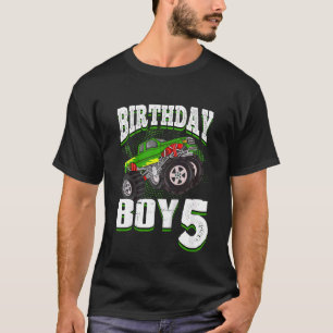 Kinder Monster Truck Geburtstag Junge ist 5 Kinder T-Shirt
