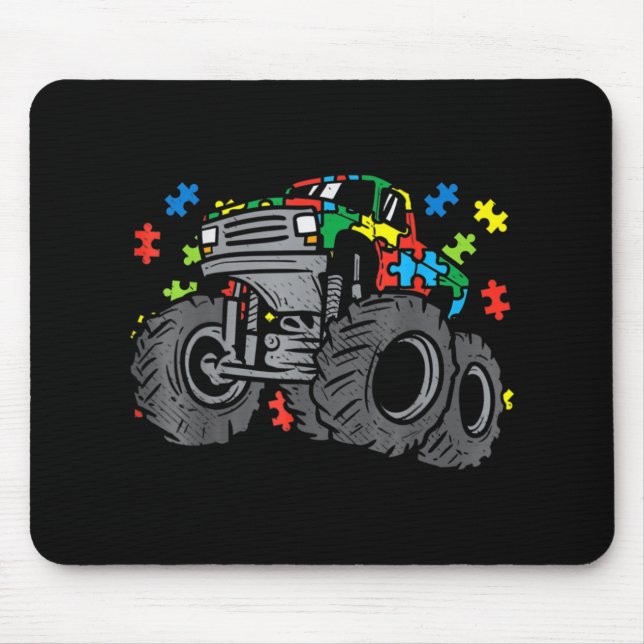 Kinder Monster Truck Puzzles Niedlich Kinder Autis Mousepad (Vorne)