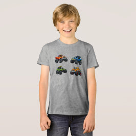 Kinder-Monster-Truck-T-Shirt mit individuellem Nam Tri-Blend Shirt