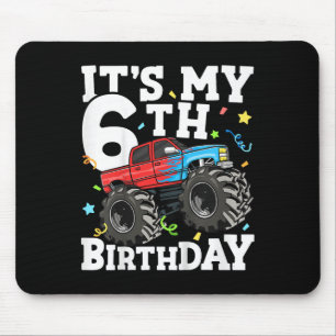 Kinder Monstertruck Mein 6. Geburtstag Junge 6  Mousepad
