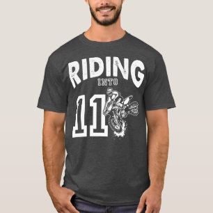 Kinder Motocross 11 Jahre alt 11. Geburtstag Dirt T-Shirt