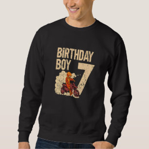 Kinder Motocross 7. Geburtstagsparty Mx 7 Jahre al Sweatshirt