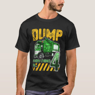 Kinder Müllwagen 4. Geburtstag 4 Jahre alt Geburt T-Shirt
