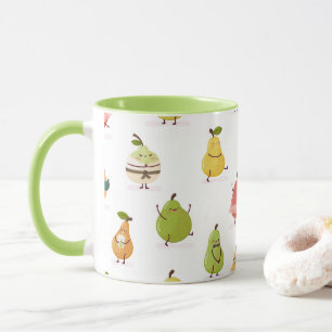 Kinder-Muster aus lustigen Birnen Tasse