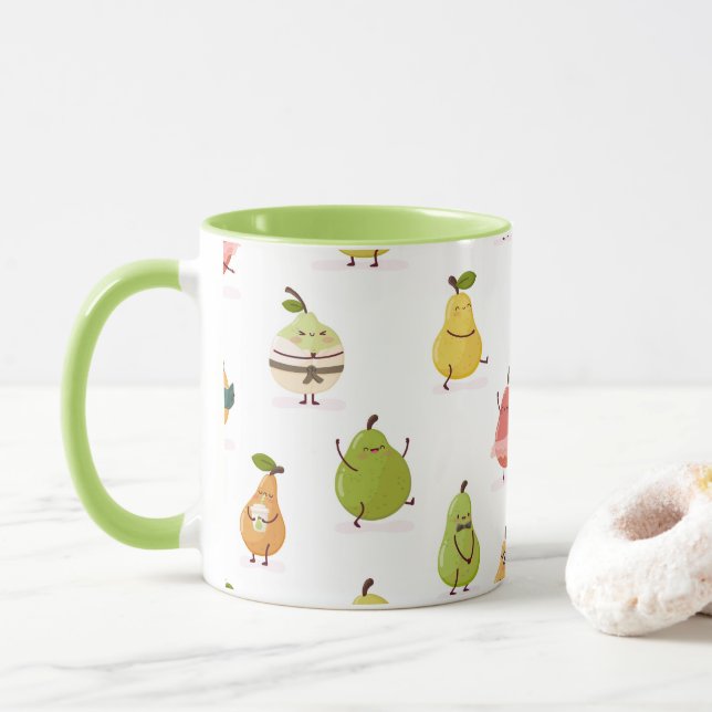 Kinder-Muster aus lustigen Birnen Tasse (Mit Donut)