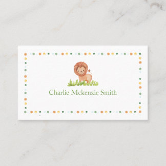 Kinder-Name-Karte (Löwe) Visitenkarte