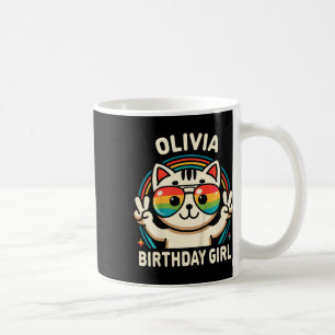 Kinder Name Olivia Birthday Girl Cat Kaffeetasse