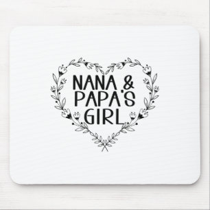 Kinder Nana & Papas Girl Blumenherz bis Grandd Mousepad