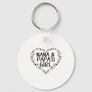 Kinder Nana & Papas Girl Blumenherz bis Grandd Schlüsselanhänger