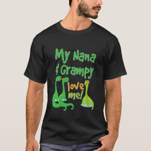 Kinder Nana und Grampy Liebe Me Grandson Dinosauri T-Shirt
