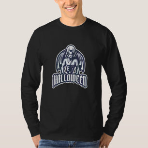 Kinder Navy Blau Jungen Halloween Workout Teufel H T-Shirt