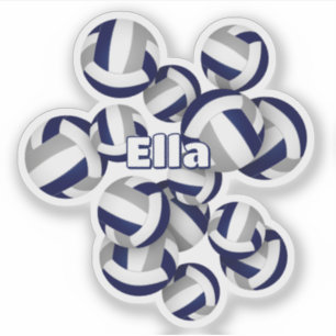 Kinder nennen marineblau graue Mannschaftsfarben V Aufkleber