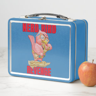 Kinder Nerd Vogel Metall Brotdose