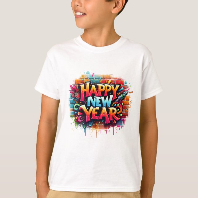 Kinder neues Years Tshirt (Vorderseite)