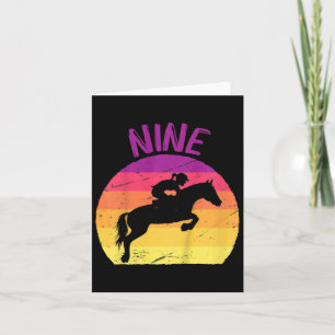 Kinder Neunundneunte Geburtstagsparty Pferdereiten Karte