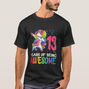 Kinder Niedlich 13 Jahre alt Einhorn Dabbing 13. G T-Shirt