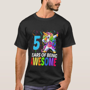 Kinder Niedlich 5 Jahre alt Einhorn Abbing 5. Gebu T-Shirt