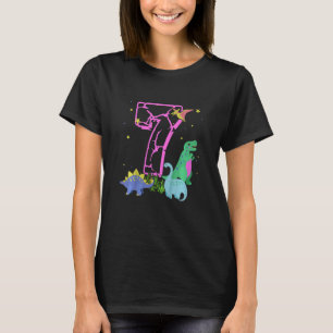 Kinder Niedlich 7 Jahre alt Rock Dinosaurier feier T-Shirt