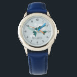 Kinder Niedlich Blue Airplane Boys Reisen Armbanduhr<br><div class="desc">Dieses coole und niedliche Transportflugzeugdesign zeichnet sich durch ein modernes blaues Flugzeug mit Himmel und Wolken aus und kann mit dem Namen Ihres Jungen personalisiert werden. Perfekt für ein Flugzeug und reiseliebende Kinder erste Armbanduhr!</div>