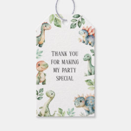 Kinder Niedlich Dinosaurier ThemenGeburtstagsparty Geschenkanhänger