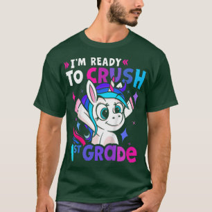 Kinder Niedlich Erste Klasse Einhorn Ich bin berei T-Shirt