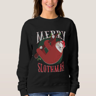 Kinder Niedlich Funny Funny Frohe Weihnachts-Sloth Sweatshirt