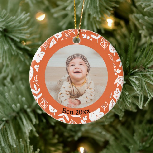 Kinder Niedlich Herbst Herbst Blätter Eichenholz Keramik Ornament (Baum)