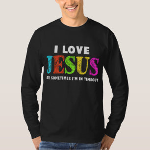 Kinder Niedlich I Liebe Jesus Christliche Glaubens T-Shirt
