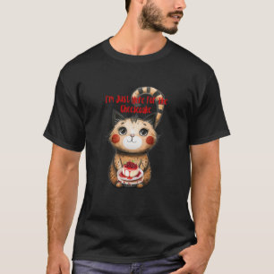 Kinder Niedlich Katze Ich bin nur hier für Käsekuc T-Shirt