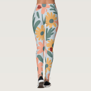 Kinder Niedlich Ladybug Polka dot Daisy Blume Patt Leggings