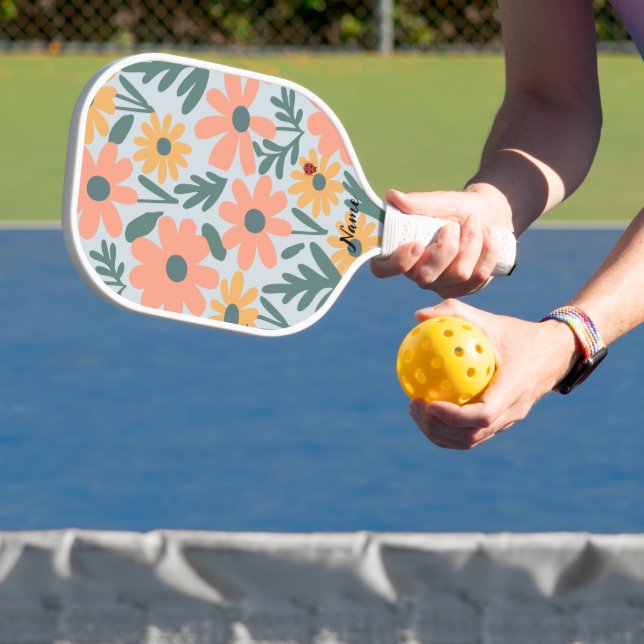 Kinder Niedlich Ladybug Polka dot Daisy Blume Patt Pickleball Schläger (InSitu)