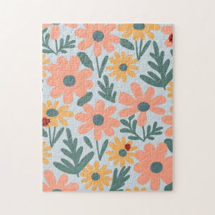 Kinder Niedlich Ladybug Polka dot Daisy Blume Patt Puzzle