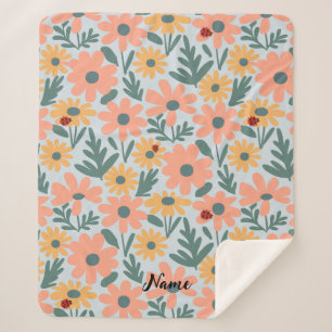 Kinder Niedlich Ladybug Polka dot Daisy Blume Patt Sherpadecke