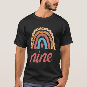 Kinder Niedlich Leoparard 9 Jahre Neun Geburtstag T-Shirt