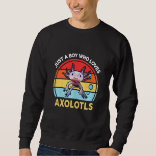 Kinder Niedlich nur ein Junge, der Axolotls Salama Sweatshirt
