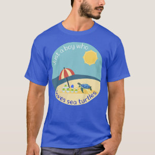 Kinder Niedlich nur ein Junge, der Lieben Sea Turt T-Shirt