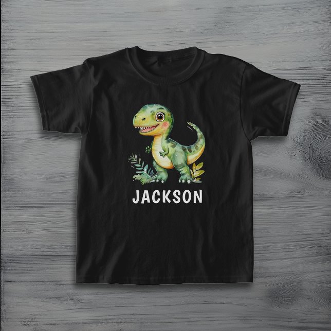 Kinder Niedlich Personalisierter Dinosaurier T-Shirt (Von Creator hochgeladen)