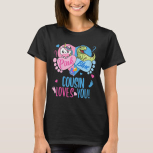 Kinder Niedlich rosa oder blaue COUSIN Lieben Dino T-Shirt