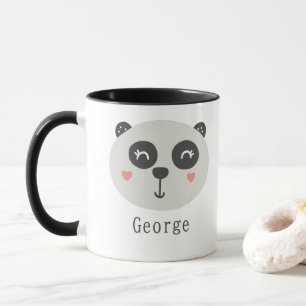 Kinder Niedlich Scandi Panda Individuelle Name Zwe Tasse
