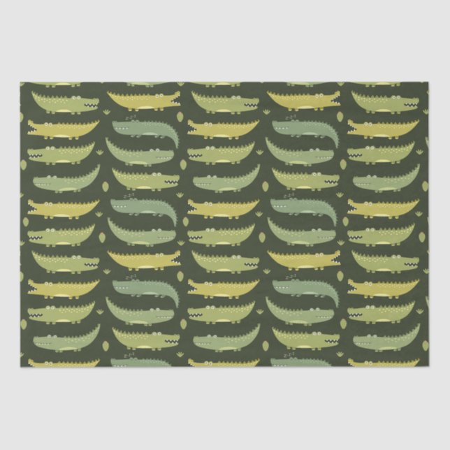 Kinder Niedliche Alligatoren Krokodile sprechen zu Seidenpapier (Vorderseite)