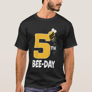 Kinder Niedliche Bienen 5 Jahre alt Geburtstag Bie T-Shirt