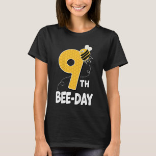 Kinder Niedliche Bienen 9 Jahre alt Geburtstag Bie T-Shirt
