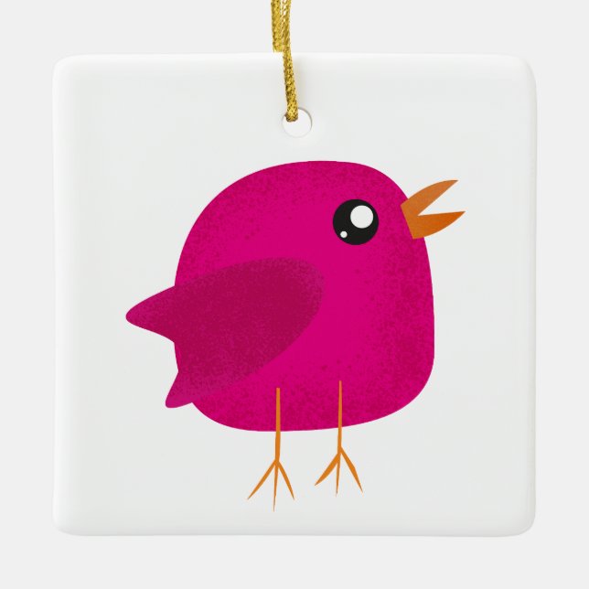 Kinder niedliche Birke Keramikornament (Vorderseite)