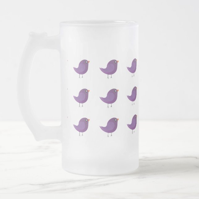 Kinder niedliche Birke Mattglas Bierglas (Links)