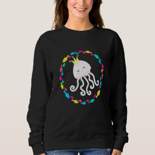 Kinder Niedliche kleine Quallenfische mit Prinzess Sweatshirt